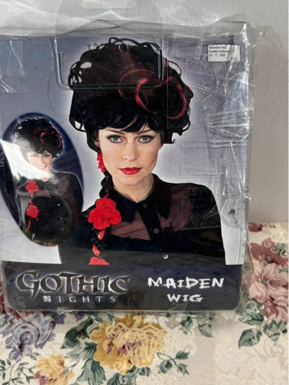 Gothic Nights Halloween Wig Vintage Gothic Nights Maiden Wig Black Red Costume